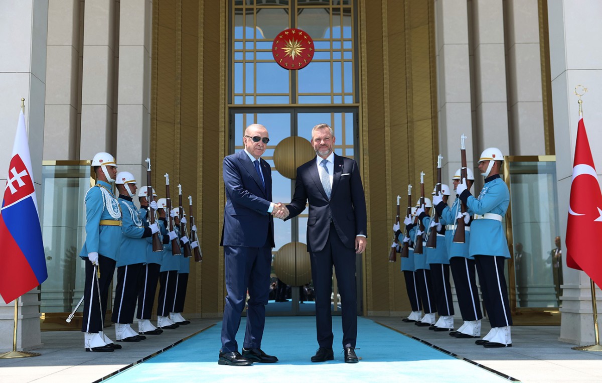 Cumhurbaşkanı Erdoğan, Slovakya Cumhurbaşkanı Pellegrini ile bir araya geldi
